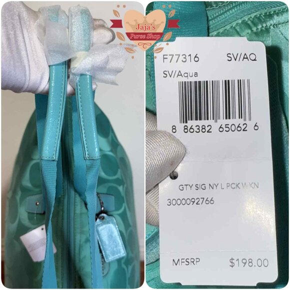 💚Coach Signature Fabric-Nylon Bag & Snap Pouch💚 - Picture 4 of 16